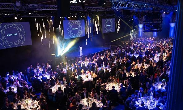 Aerial view of MRS awards ceremony 2022 at Old Billingsgate 